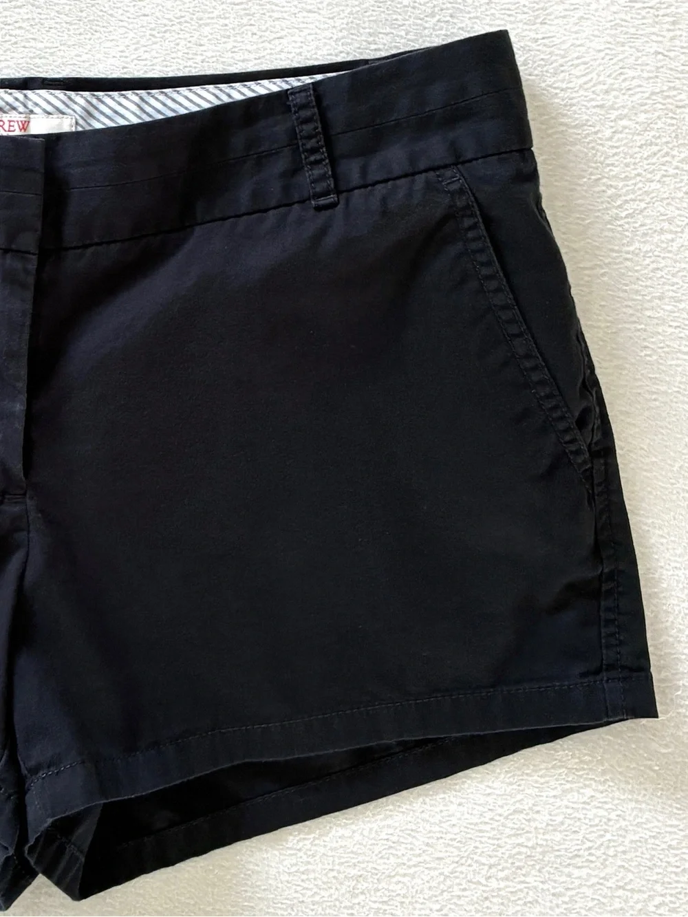 J.Crew Broken-In Shorts Women’s 6 Black Low Rise Cotton Classic Casual Preppy